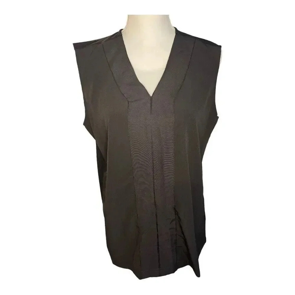 DG2 By Diane Gilman Women’s Medium Black V-Neck Sleeveless Top